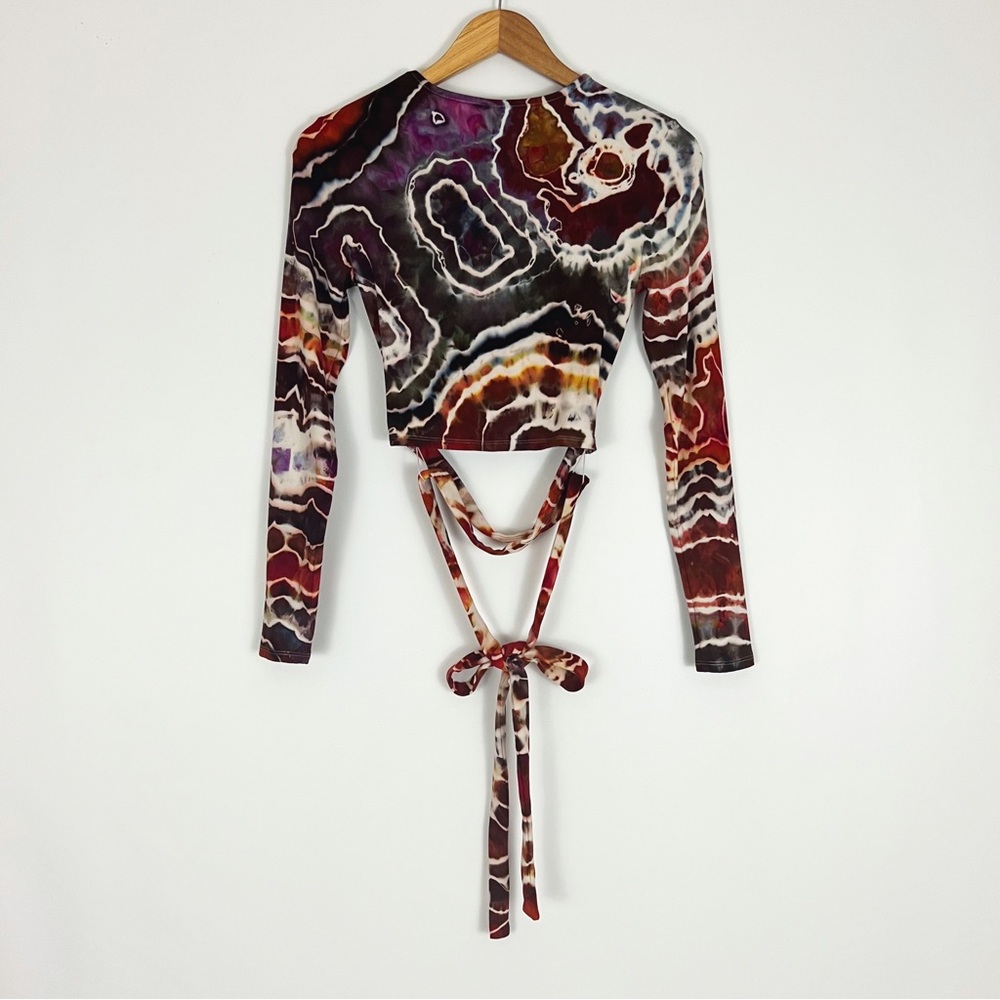 NEW Hand-Dyed Geode Tie-Detail Crop Top | Size S - Picture 10 of 11